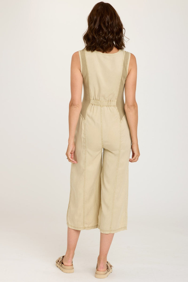Soft Twill Macgowan Wide Leg Cargo Jumpsuit