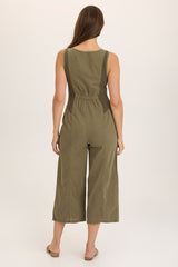 Linen Macgowan Wide Leg Cargo Jumpsuit