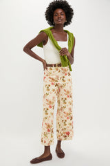 Romantic Floral Twill Convertible Florence Pants
