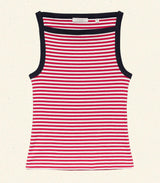 ANDREA TANK -- ROUGE NANTUCKET STRIPE