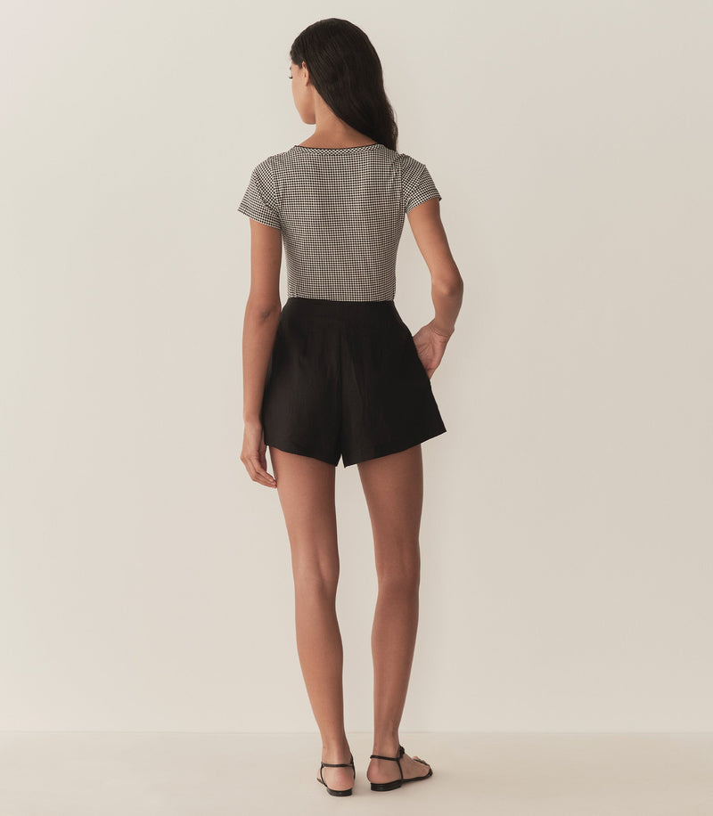 BRIGITTE TEE -- NOIR LA MADDALENA GINGHAM