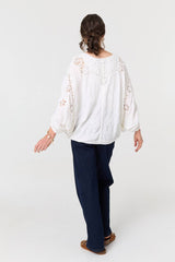 Crochet Texture 3/4 Sleeve Cardigan