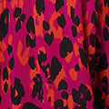 Animal Print Zip Hanky Hem Midi Dress