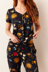 Nadia Cloud Jersey PJ Set in Mystic