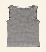 IDA TANK -- NOIR LA MADDALENA GINGHAM