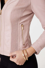 Zip Front Faux Leather Jacket