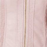 Zip Front Faux Leather Jacket