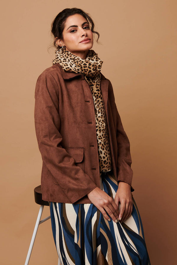 Animal Printed Relaxed Shawl Scarf