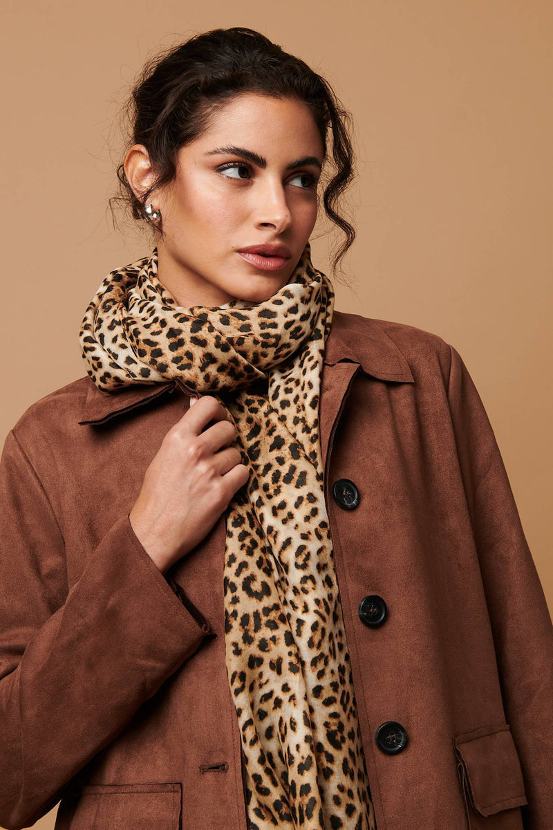 Animal Printed Relaxed Shawl Scarf