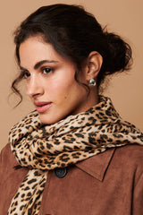 Animal Printed Relaxed Shawl Scarf