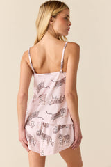 Jenna Cloud Jersey PJ Set in Tiger Lily