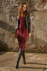 Zip Front Faux Leather Jacket