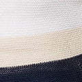 Striped 3/4 Sleeve Mesh Texture Jumper