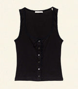 LOIS TANK -- BLACK QUELLE JOLIE POINTELLE