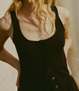 LOIS TANK -- BLACK QUELLE JOLIE POINTELLE