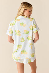 Maren Cloud Jersey PJ Set in Lemon Spritz