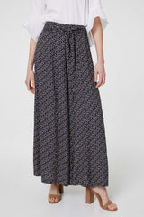 Geo Print High Waist Palazzo Trousers