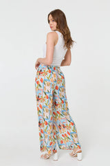 Patchwork Relaxed Wide Leg Trousers
