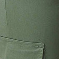 High Waist Slim Fit Cropped Cargo Pants