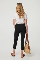 Tie Waist Slim Cropped Trousers