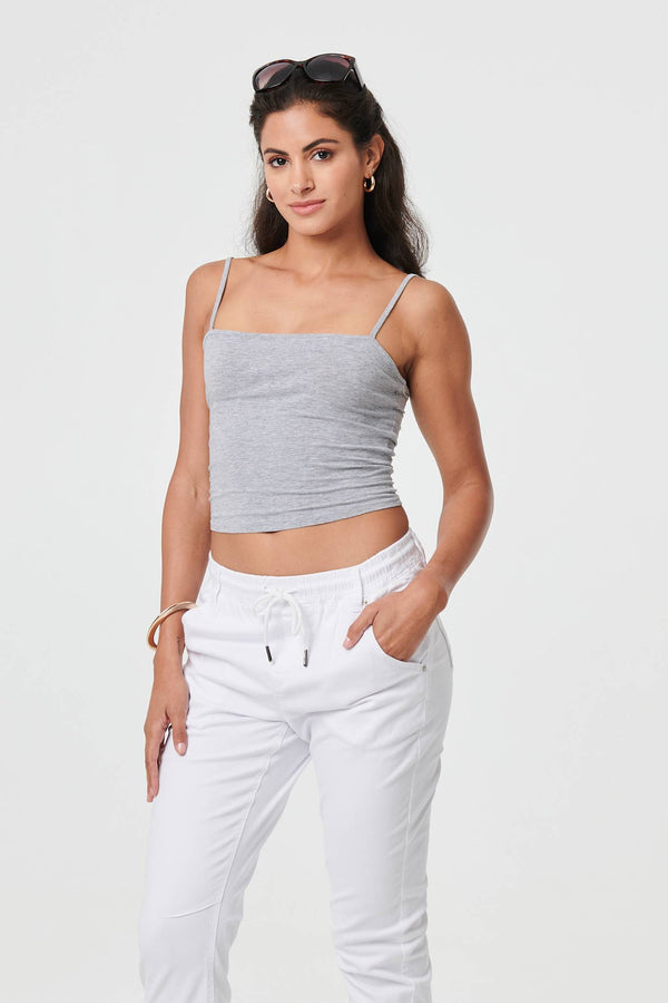 High Waist Skinny Cropped Trousers