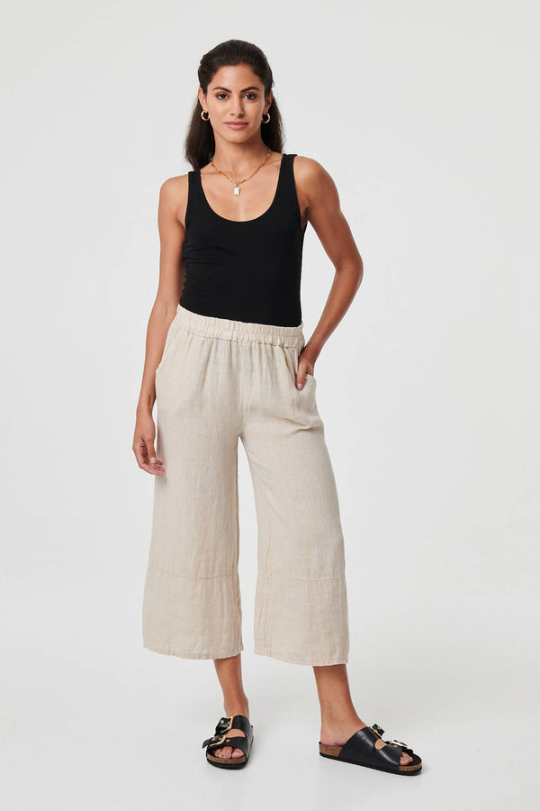 High Waist Stretchy Crop Trousers