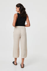 High Waist Stretchy Crop Trousers
