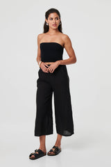 High Waist Stretchy Crop Trousers