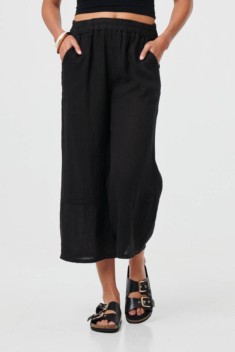 High Waist Stretchy Crop Trousers