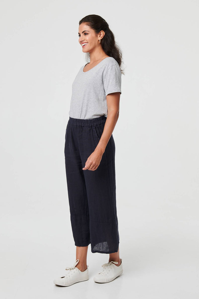 High Waist Stretchy Crop Trousers