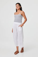 High Waist Stretchy Crop Trousers