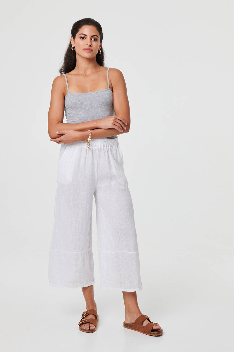 High Waist Stretchy Crop Trousers