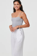 High Waist Stretchy Crop Trousers