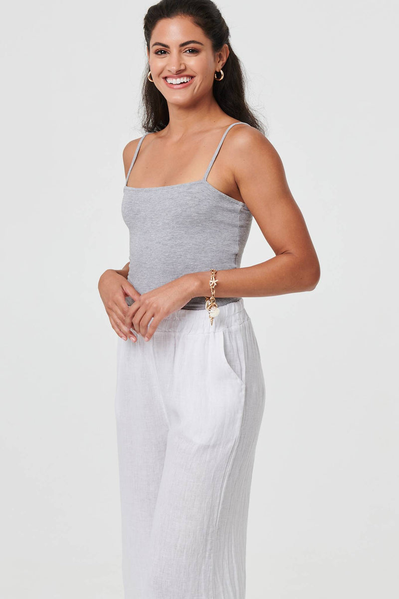 High Waist Stretchy Crop Trousers
