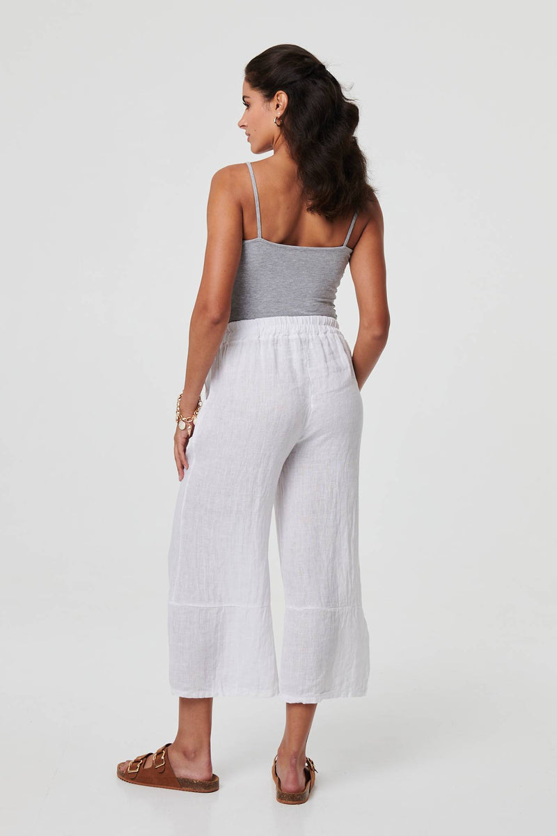 High Waist Stretchy Crop Trousers