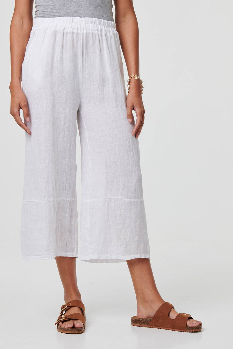 High Waist Stretchy Crop Trousers