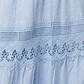 Embroidered High Waist Tiered Maxi Skirt