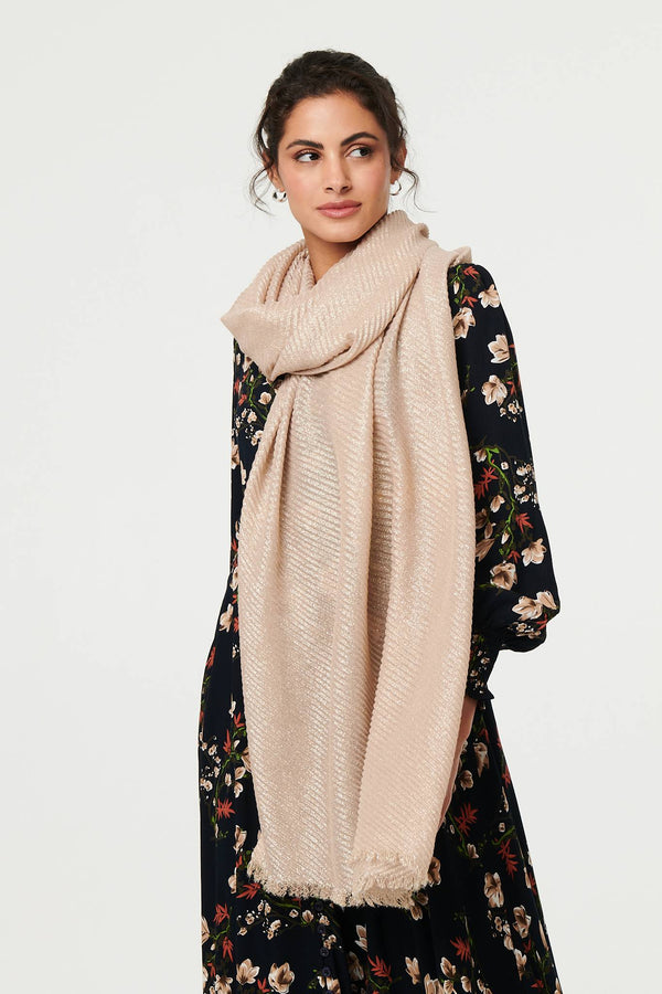 Sparkly Textured Long Shawl Scarf