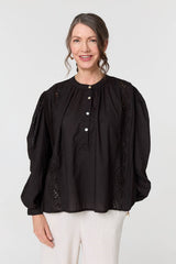 Broderie Anglaise Puff Sleeve Blouse