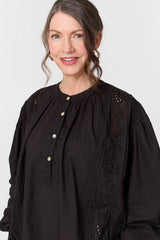 Broderie Anglaise Puff Sleeve Blouse