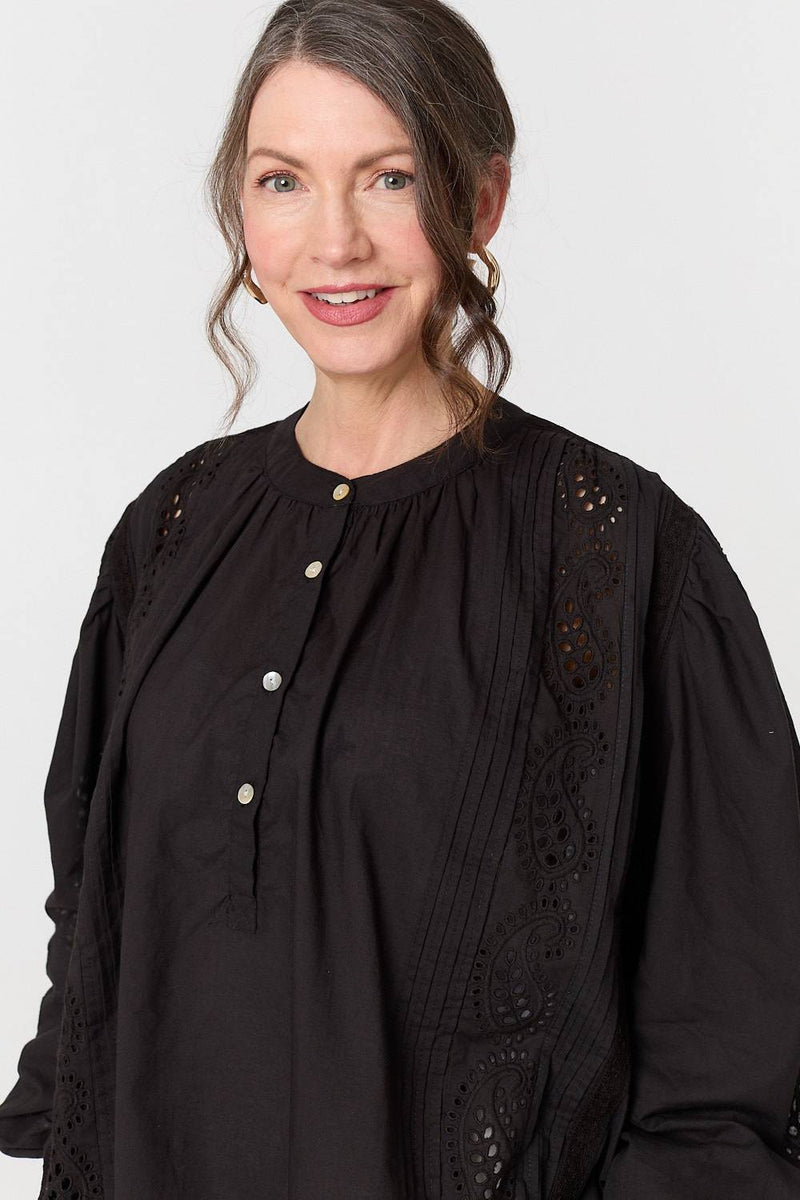 Broderie Anglaise Puff Sleeve Blouse