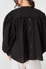 Broderie Anglaise Puff Sleeve Blouse