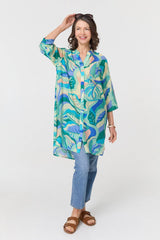 Abstract Longline Relaxed Tunic Shirt