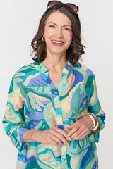 Abstract Longline Relaxed Tunic Shirt