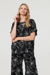 Floral Relaxed Short Sleeve Top