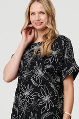 Floral Relaxed Short Sleeve Top