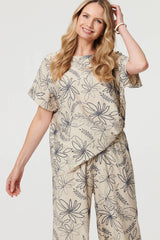 Floral Relaxed Short Sleeve Top