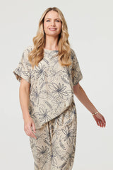 Floral Relaxed Short Sleeve Top