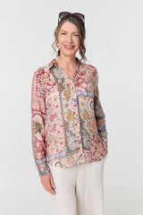 Mosaic Print Long Sleeve Shirt