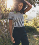 VIVI TEE -- NAVY NANTUCKET STRIPE